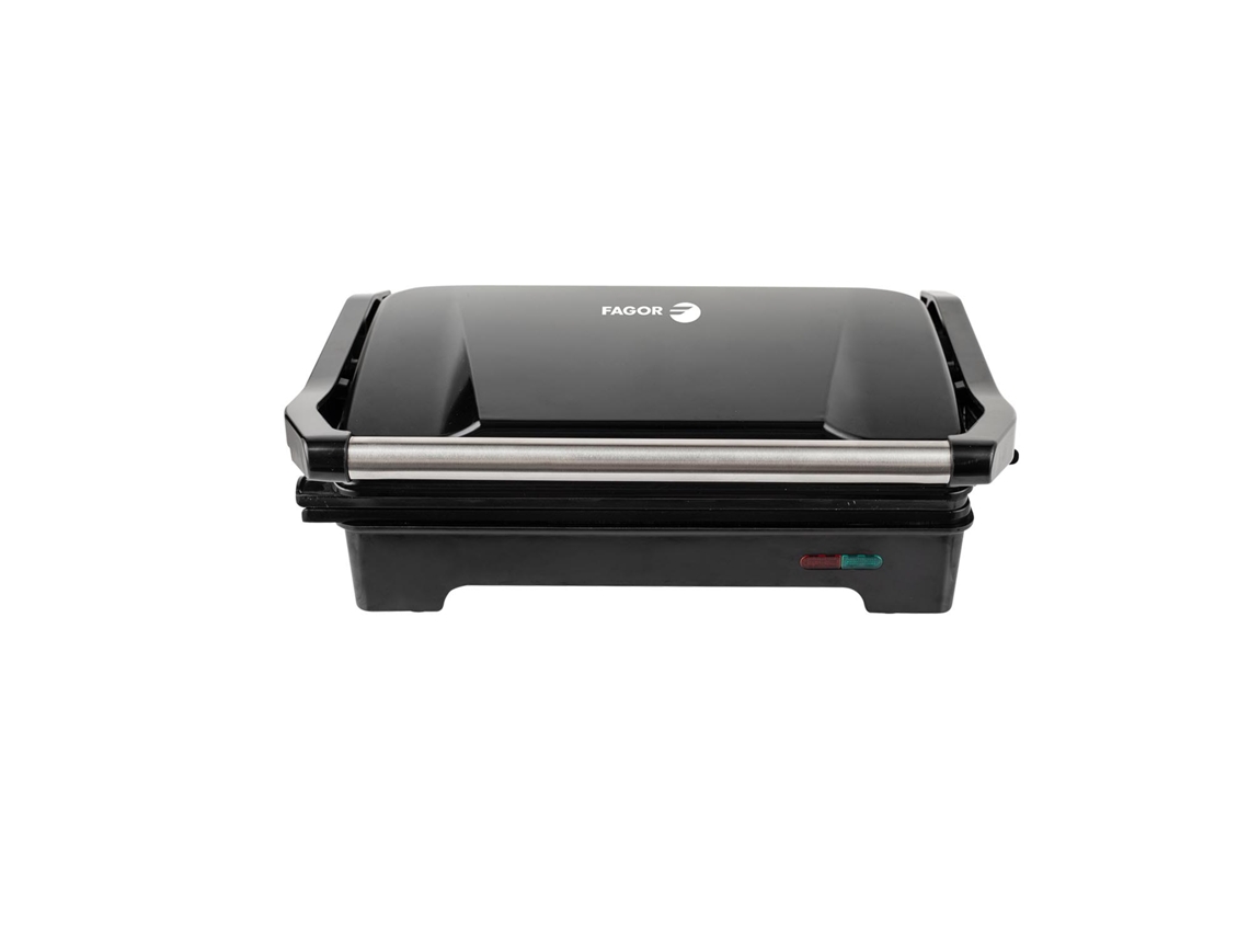 Parrilla multifunción Fagor de 1200 W, control de temperatura, apertura de 180°, color negro, Easygrill Fge08020