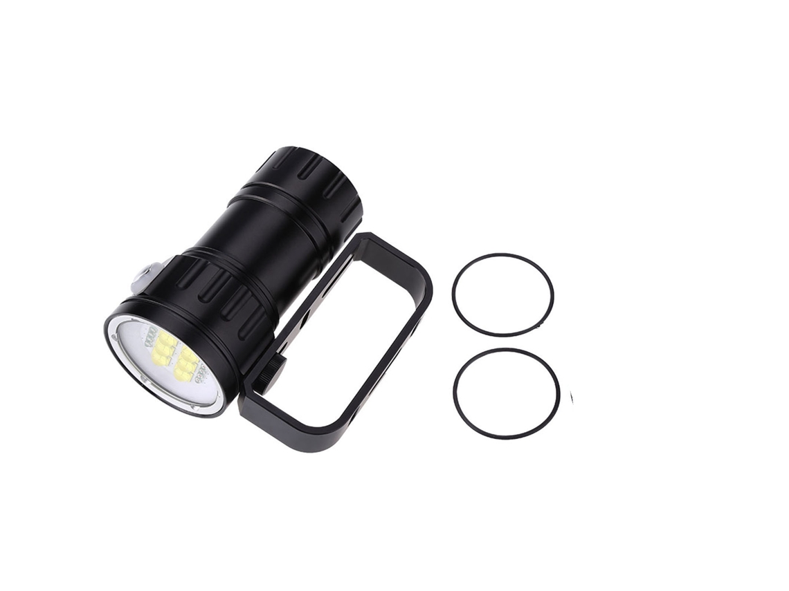 Linterna LED de buceo de 3,7 V, 28800 lm, para fotografía, montura de 80 m.