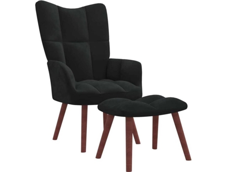Silla de relajación VIDAXL Negro Terciopelo (61.5x69x95.5 cm)