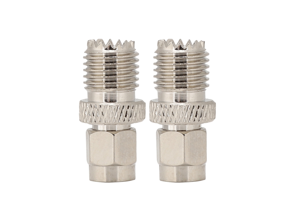 Adaptador Convertidor Sma/mini A Jk De Latón Niquelado (2 Unidades)