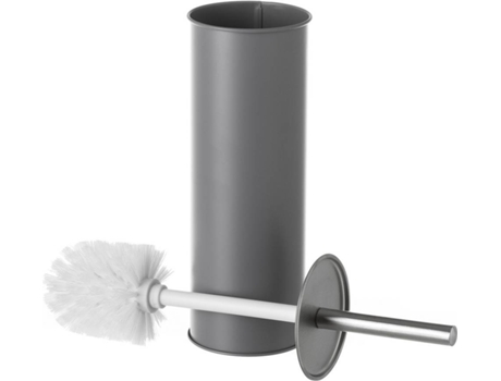 Escobilla De Baño LOLAHOME Gris Oscuro De Metal Y Polipropileno Contemporánea (9x38 cm)