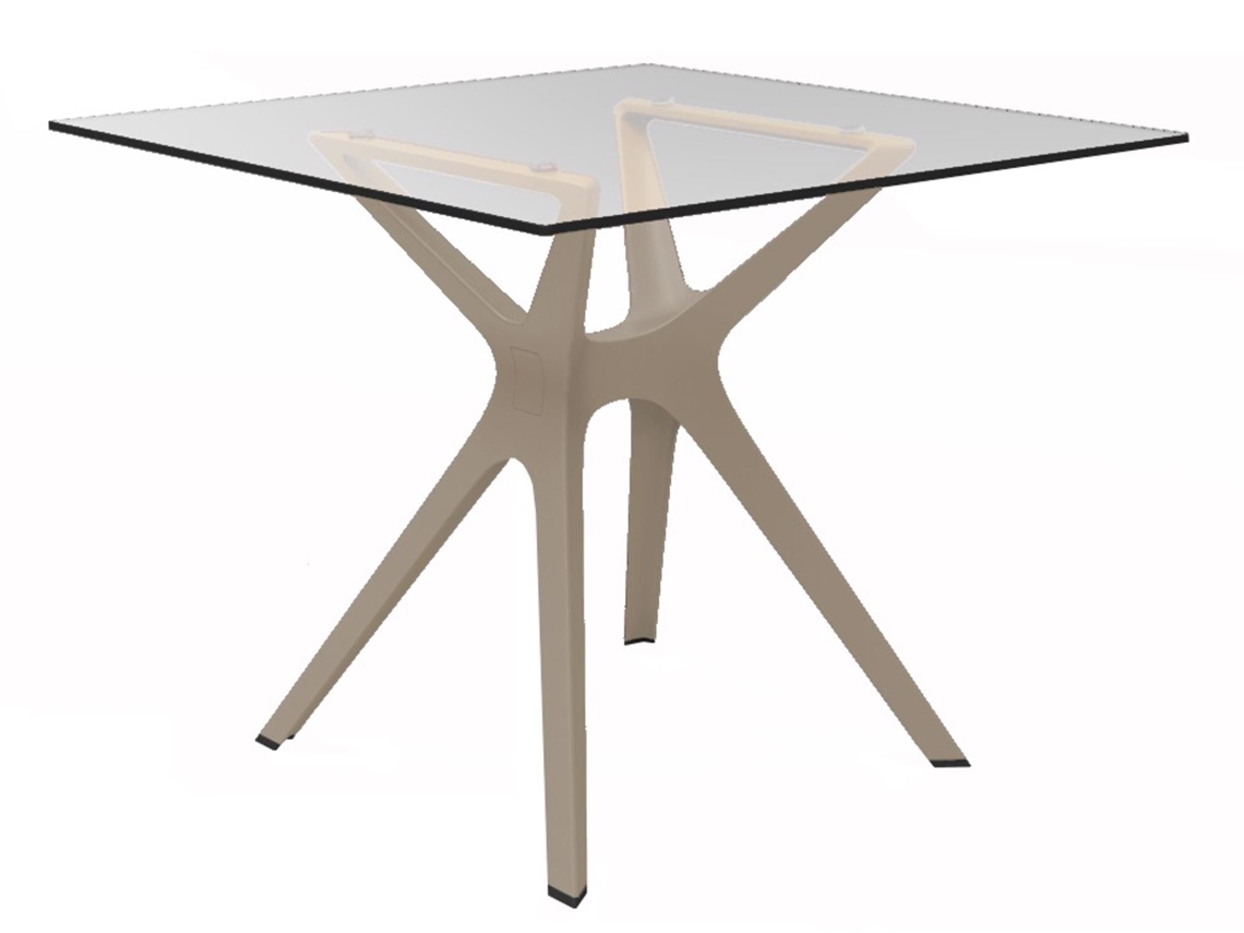 Mesa Cuadrada Interior 90x90 Arena - Cristal Vela S Resol