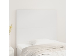 Cabeceros 2 Unidades De Cuero Sintético Blanco 80x5x78/88 Cm