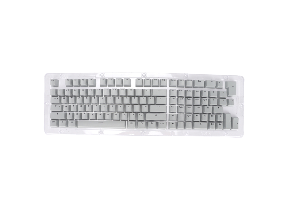 117 Teclas Oem Moldeadas Por Inyección, Abs Mate Bicolor Para Teclados De 61 A 87 Teclas, Gris Claro Y Negro.