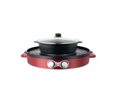 Sartén eléctrica, función de parrilla, diseño portátil, color rojo OEM
