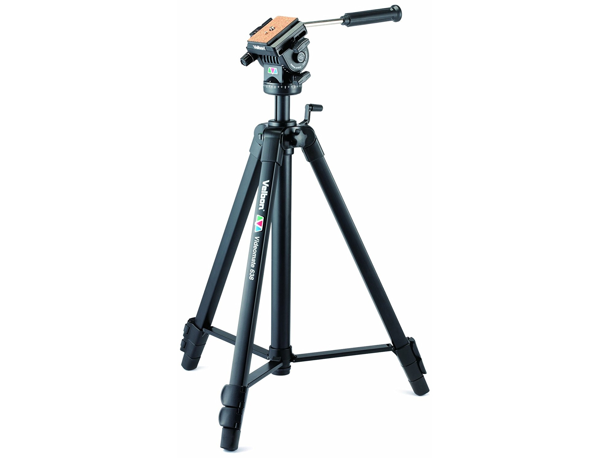 Trípode VELBON Videomate 638 (3D Pan & Tilt - Altura Máxima: 171 cm - Aluminio)