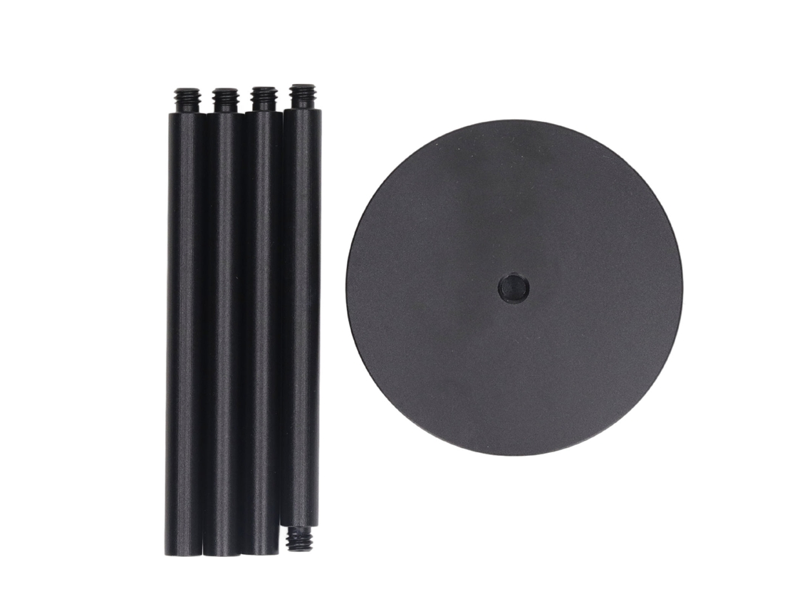 Soporte Plegable Para Linterna De Camping Con 4 Secciones Y Base De Polea De Aluminio Para Picnics Al Aire Libre.