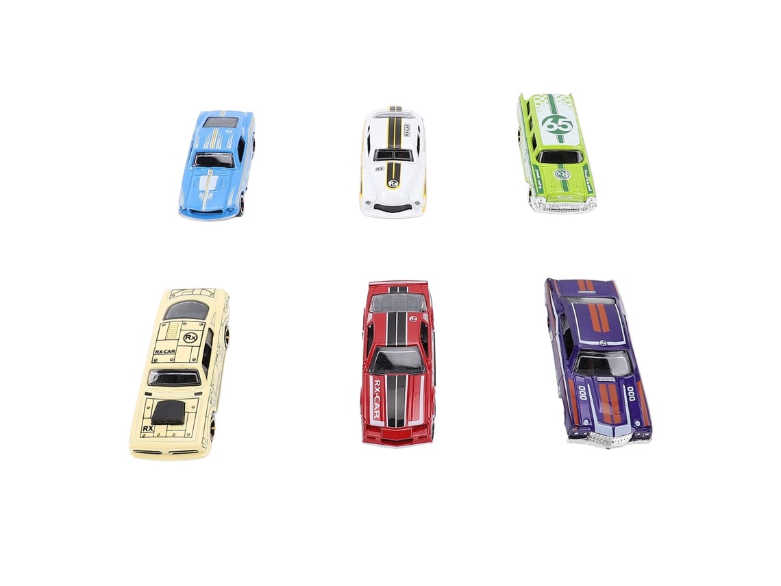 Conjunto De 6 Carros Mini De Liga Para Meninos: Brinquedo Carro De Corrida Com Mola