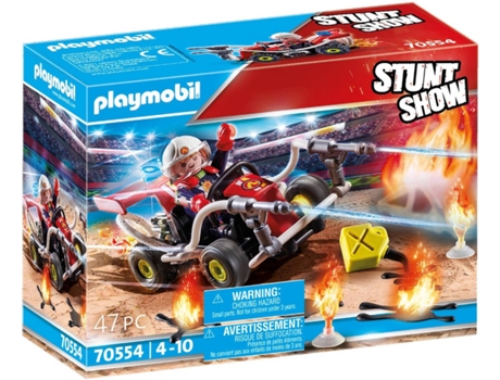 PLAYMOBIL PLAYMOBIL Kart de bombero Stuntshow - 70554 (Multicolor - Edad Mínima: ‍4 Años)