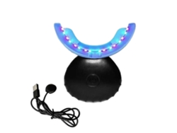 Dispositivo portátil para blanquear los dientes con LED, 3 modos - Luz roja/azul/rojo-azul con imán.