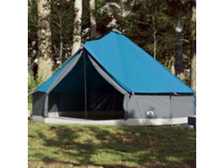 Tienda tipi familiar para 12 personas, impermeable, azul.