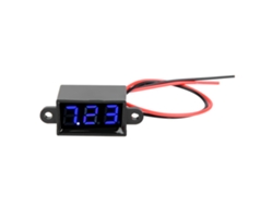 Voltímetro Digital De 0,28 Pulgadas Con Dos Cables, Cc 3,0-30 V, Resistente Al Agua, Con Pantalla Led (azul)