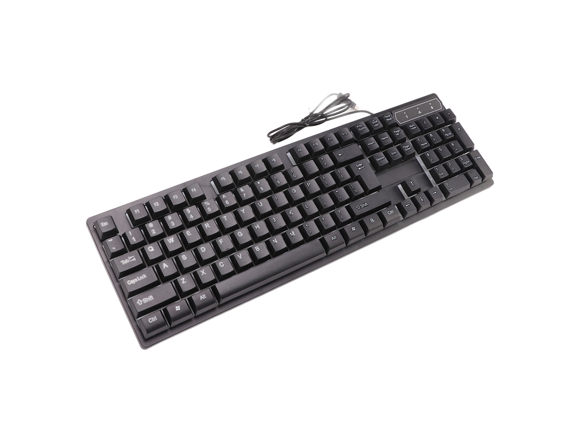 Teclado mecánico para juegos con cable