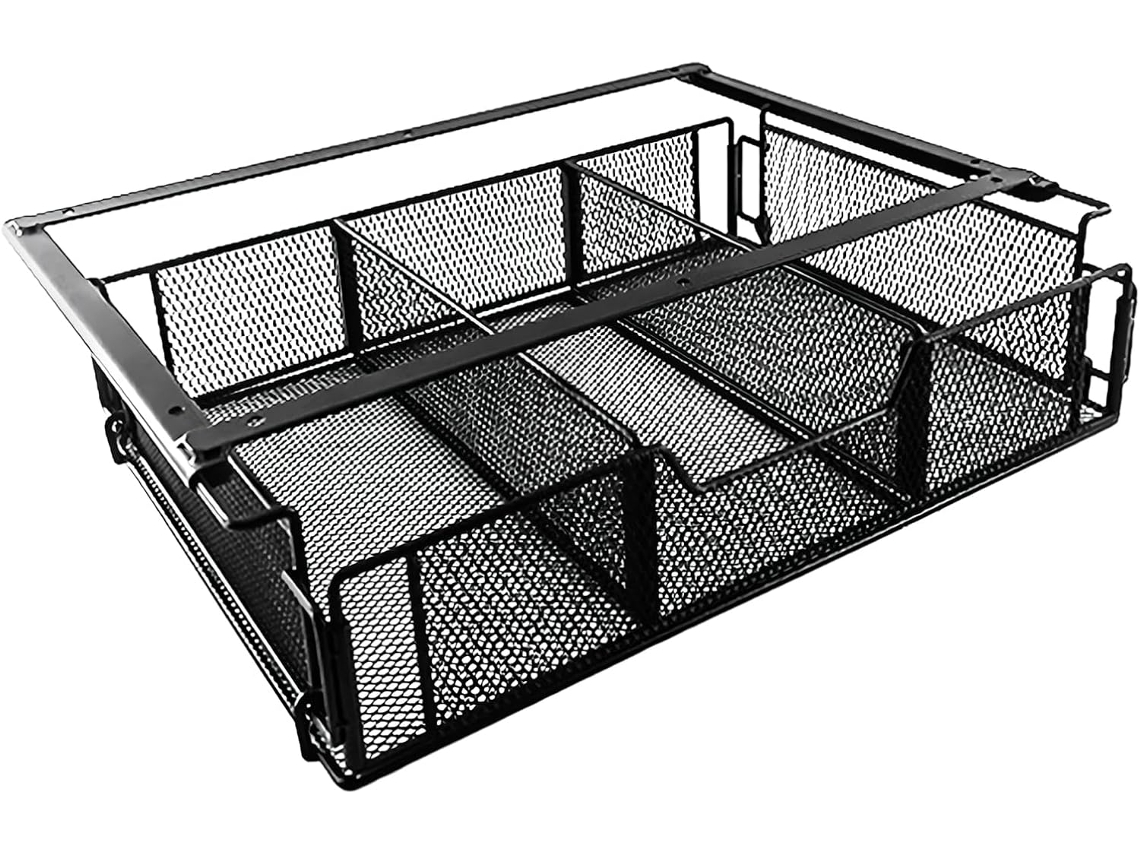 Caj N Para Debajo Del Escritorio Estante De Almacenamiento La Mesa Organizador Metal Con Compartimentos Hombres Y