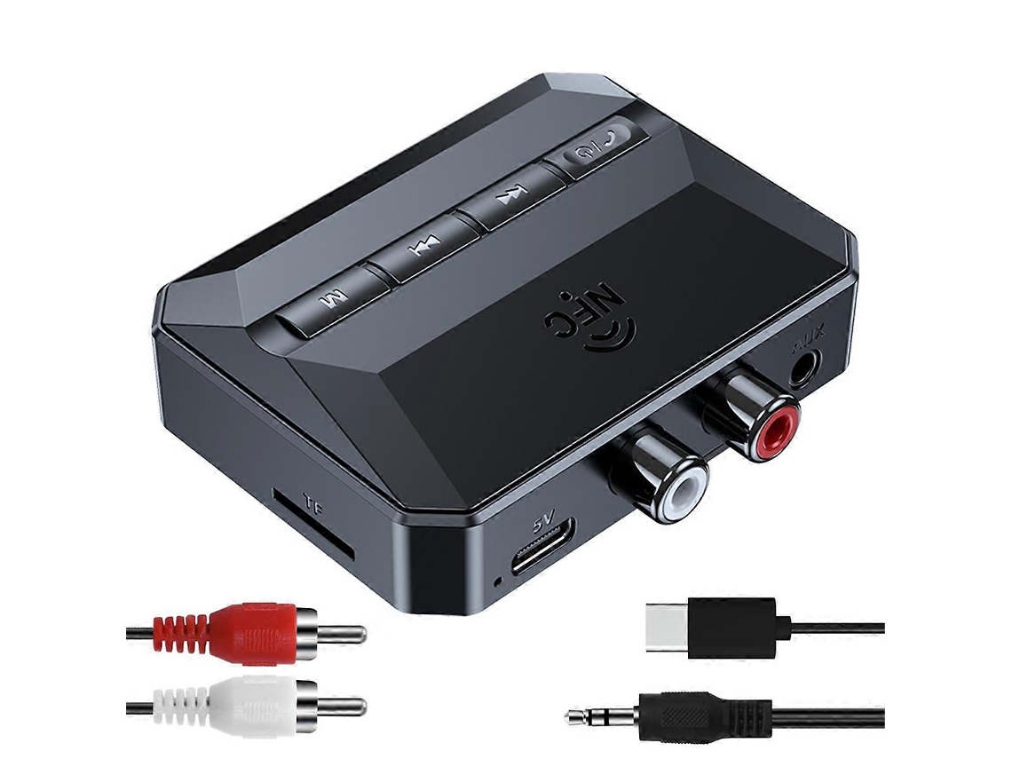 Receptor estéreo Bluetooth 5.3 para el hogar, receptor estéreo Bluetooth para adaptador auxiliar Adaptador Bluetooth Rosewell