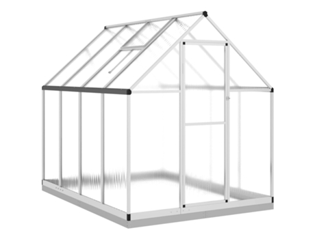 Invernadero VIDAXL Plateado Aluminio (224x169x202 cm)