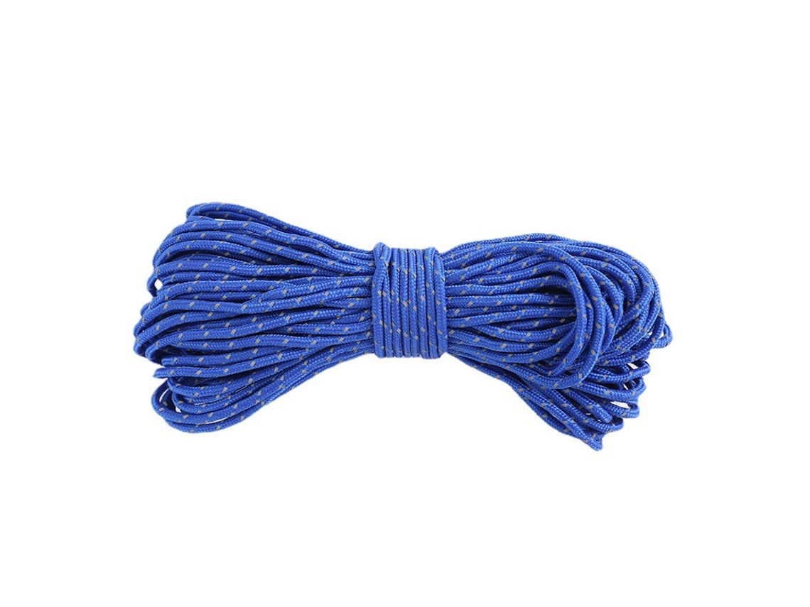 Cuerda Reflectante Para Tienda De Campaña/lona (20 M/1 Paquete/azul) Czhhmart