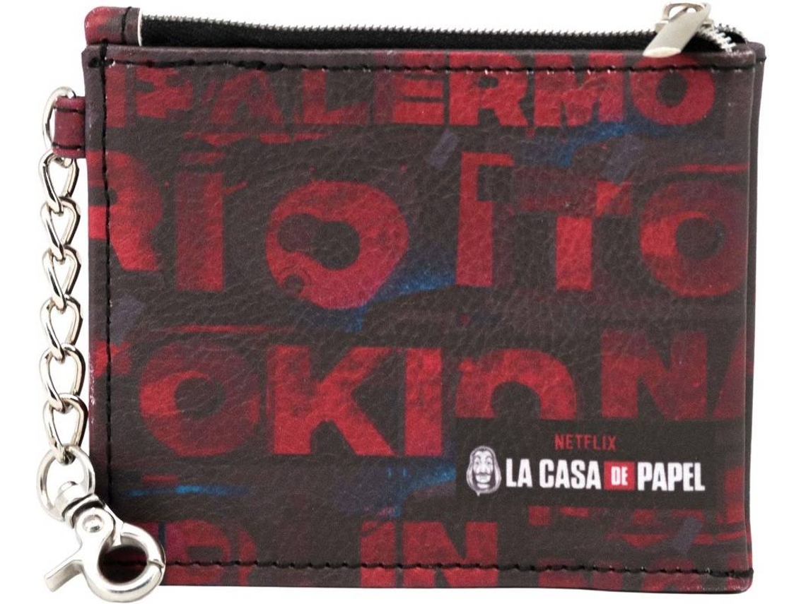Monedero LA CASA DE PAPEL Cities (Rojo - 9x11x1cm)