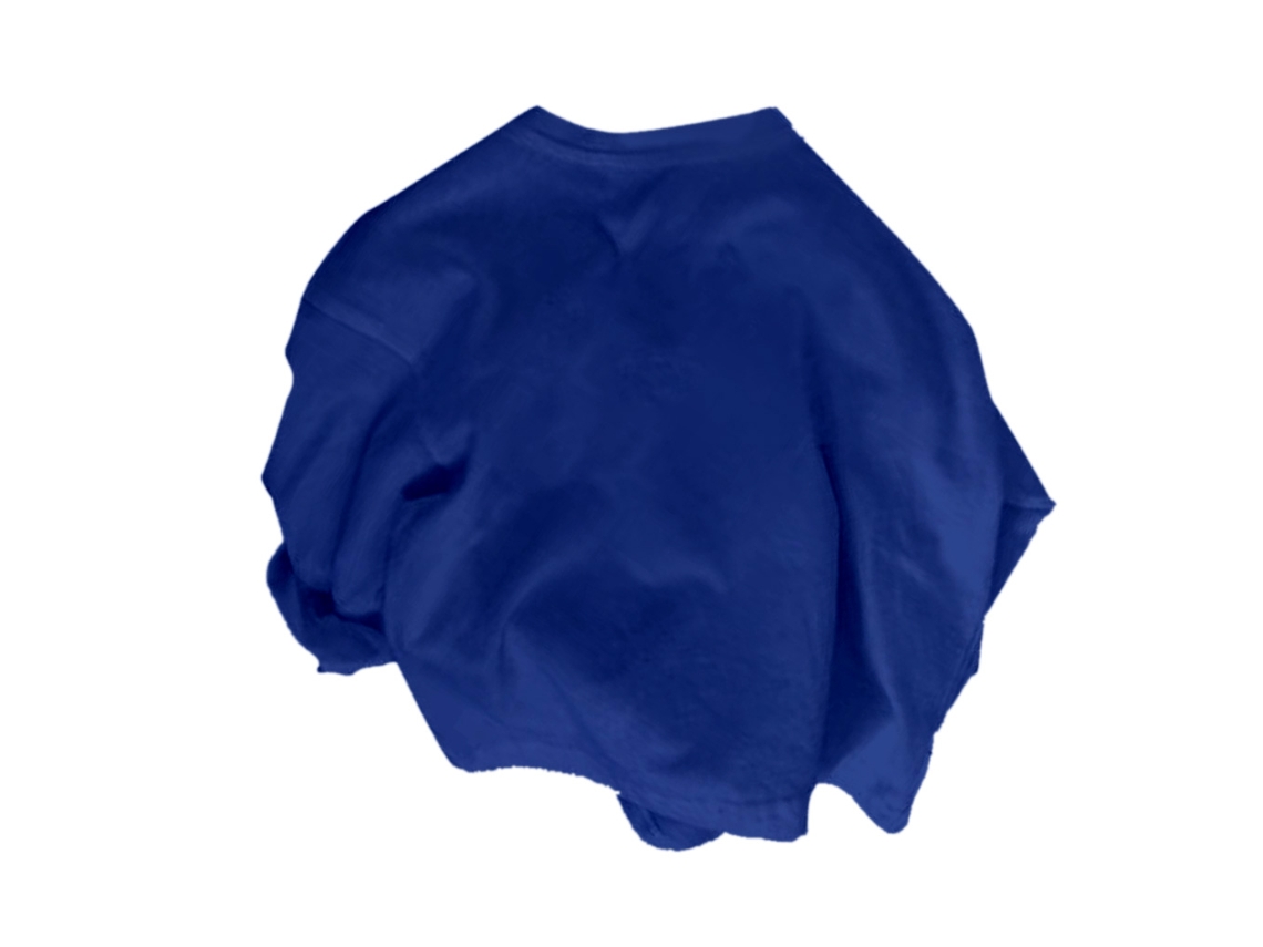 Camiseta Infantil De Manga Corta, Algodón, Cuello Redondo, Estampado De Letras, Azul Marino, Talla L (100 Cm).