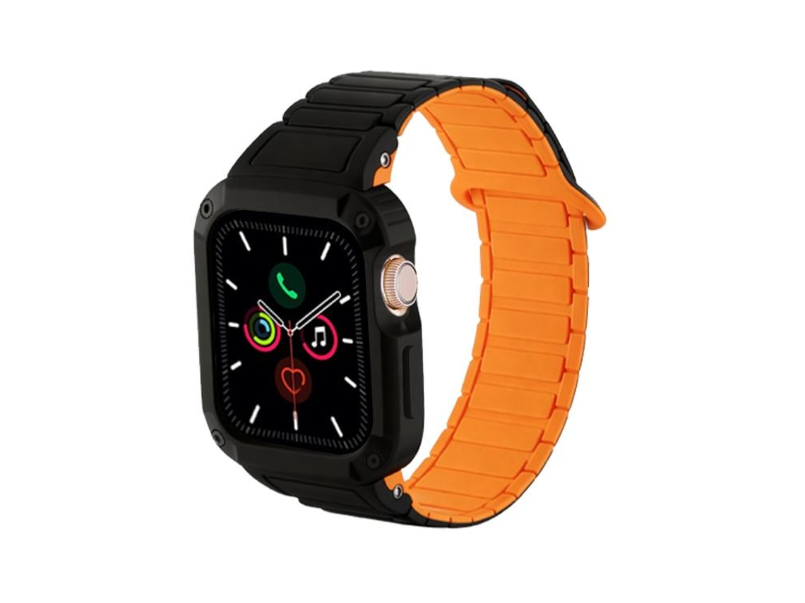Correa para Apple Watch de 42/41/40/38 mm - Silicona con cierre magnético inverso y cubierta de TPU integrada