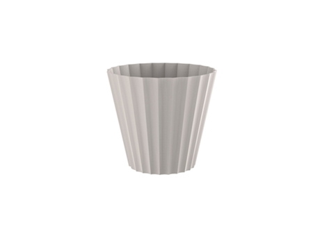 PLASTIKEN 89001 - Maceta Redonda Colección DORIC Medida 18 cm 25L Ecru
