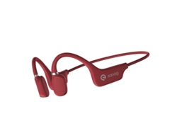 (rojo) Auriculares Deportivos Inalámbricos Bluetooth De Conducción Ósea Verdadera, Impermeables, Con Sonido Estéreo Y Micrófono