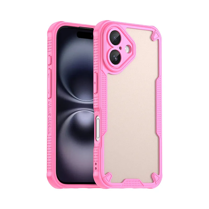 (rosa, Iphone 16 Pro) Caso De Teléfono De Lujo De Material Tpu, Resistente A Los Golpes Y Duradero, Diseño De Bisel Mate Para Una Protección Total