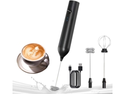 Espumador de leche, batidora eléctrica recargable por USB, ideal para café, capuchino y chocolate caliente.