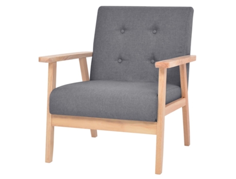 Sillón de tela gris oscuro 64,5 x 67 x 73,5 cm (B x D x H) MAISON EXCLUSIVE
