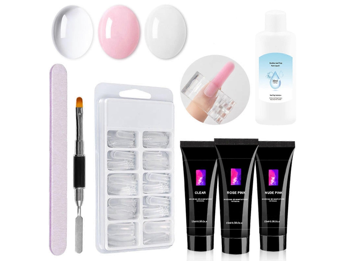 Kits de inicio de esmalte de gel, extensiones de uñas de gel, set de manicura con lámpara para mujeres y niñas. Ly Ebike