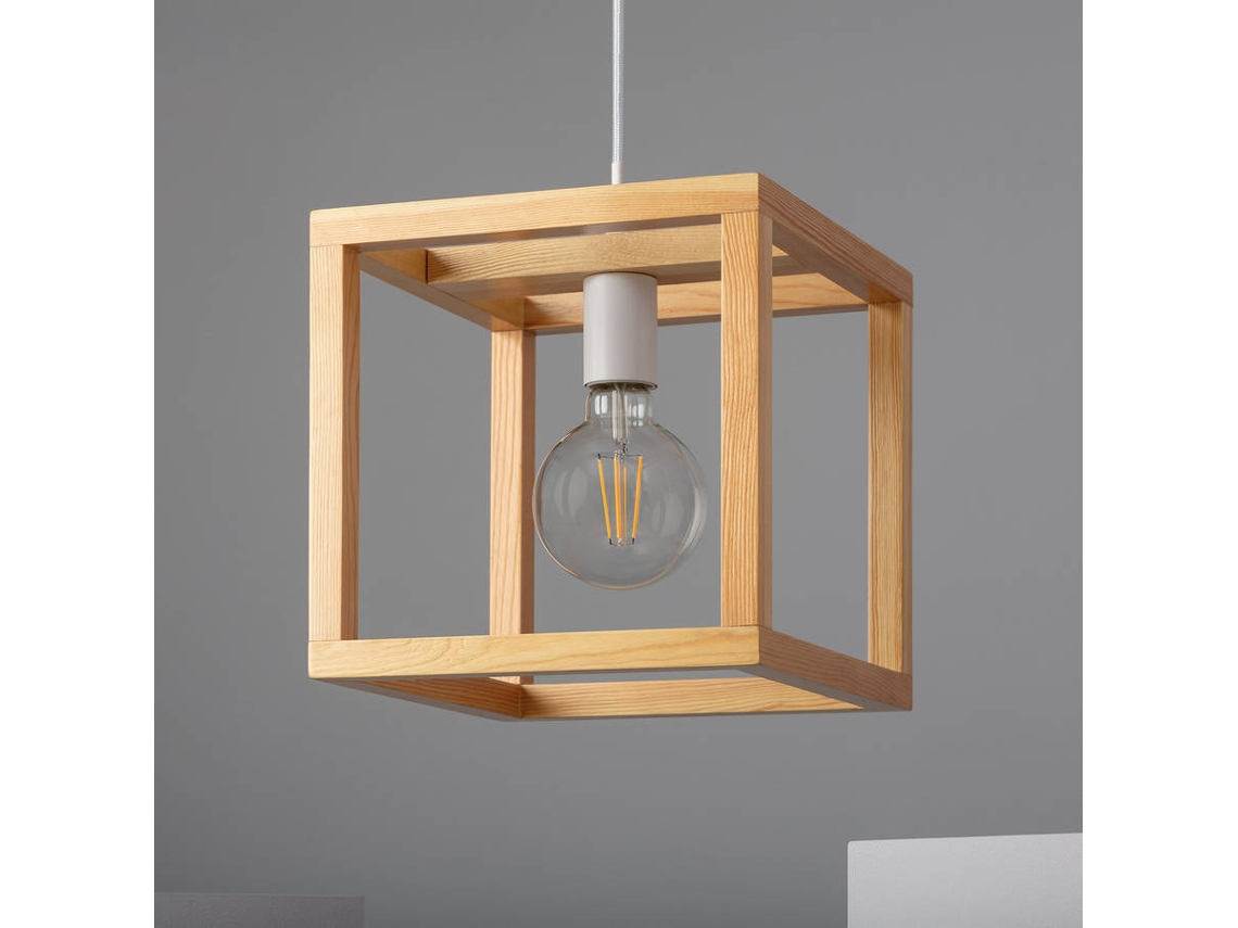 Lámpara de Suspensión LEDKIA Coba (Madera - E27 - 40 W)