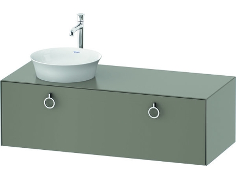 DURAVIT Tulip blanco, mueble de baño colgado en la pared, ancho 1300 x profundidad 550mm, con 1x extraíble, con tirador, WT4982L