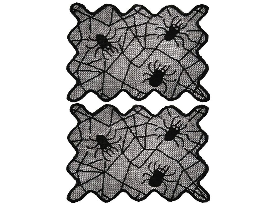 2 Manteles Con Diseño De Telaraña Para Decoración De Halloween, Ideales Para Fiestas, Cocina Y Cena.