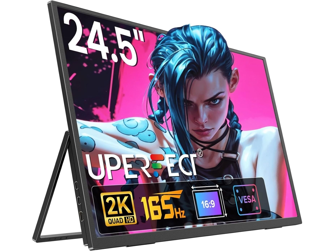 Monitor portátil 2k perfecto de 24,5 pulgadas