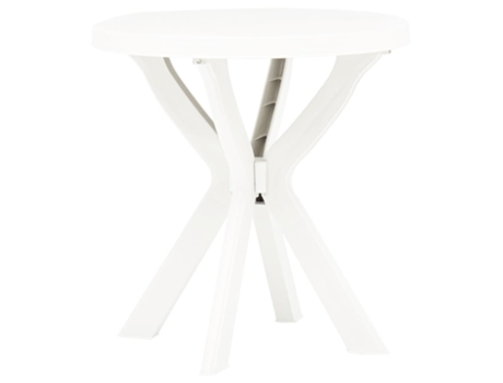 MAISON EXCLUSIVE Mesa bistro blanca plástico Ø70 cm