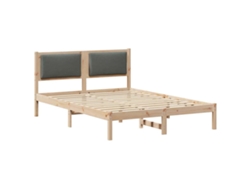 Maison Exclusive - Estructura De Cama Con Cabecera Gris Oscuro 140 X 200 Cm