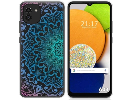 Carcasa para Samsung Galaxy A03 TUMUNDOSMARTPHONE Dibujos Transparente Mandala Multicolor