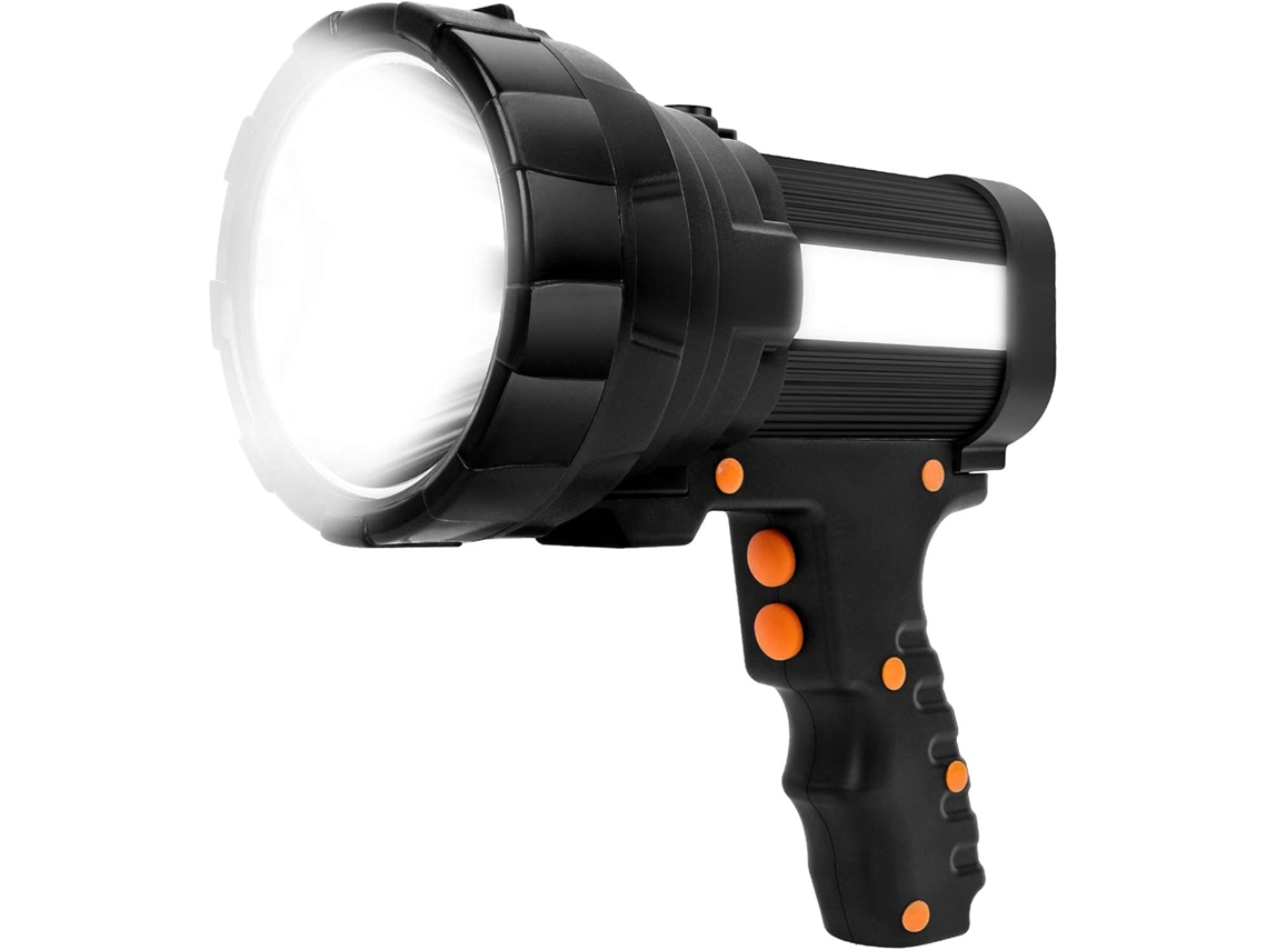 Linterna Led Recargable 12000 Lúmenes, Linterna Led De Alta Potencia, Foco Súper Brillante Impermeable Ipx4 Con 6 Modos