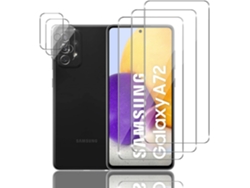 Conjunto de Protectores de Lente Traseira Ultrahd Dureza Sem para Samsung Galaxy A72 HONGWE. (3un)