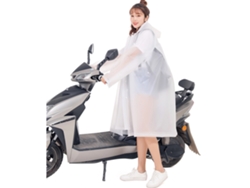 Poncho Impermeable Transpirable De Eva Para Adultos Con Capucha Para Ciclismo Y Camping, Blanco, Talla Xl