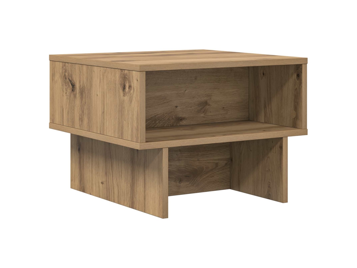 Mesa de centro HARLANV1 con tablero de roble hecho a mano (48x46x35 cm)