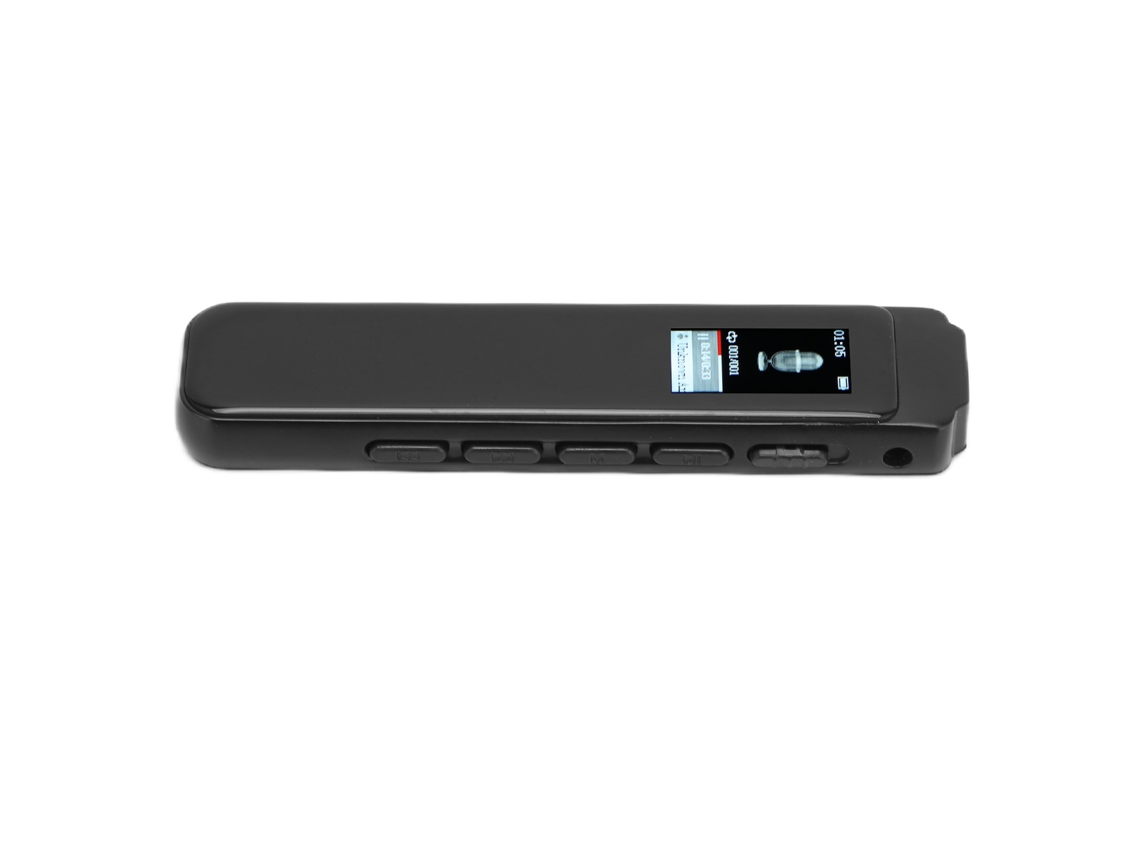 Gravadora De Voz Digital N1 Ativa Por Voz Mini Com Reprodução Mp3 16gb Usb Bateria De Lítio Preta