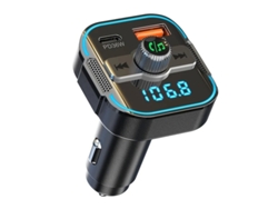 Cargador de coche con adaptador Bluetooth 5.3 (actualizado 2025), PD 36 W, QC3.0 18 W, manos libres Yizhood (negro)