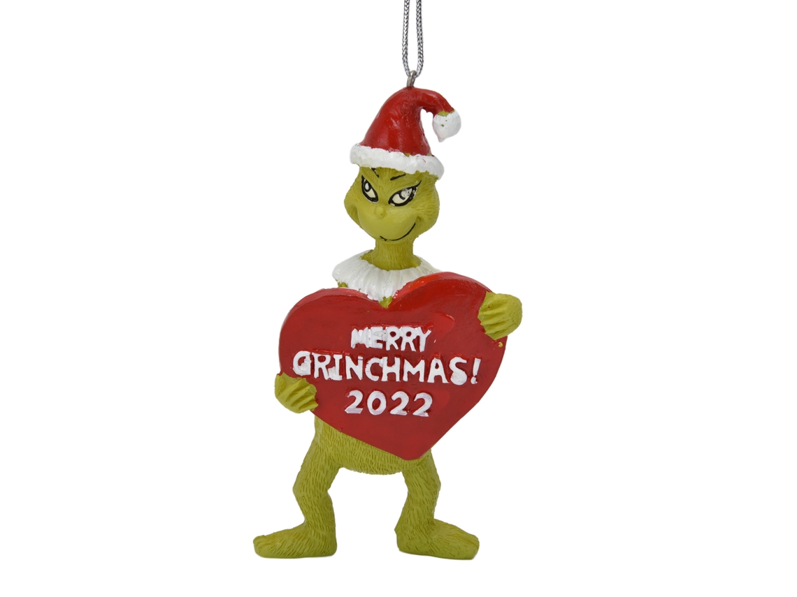 Colgante Navideño: Monstruo De Pelo Verde En Resina Para Decoración Del Hogar.