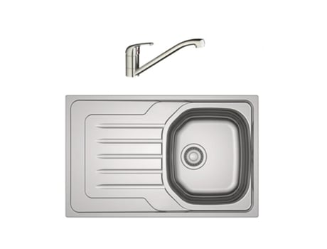 Set Fregadero FRANKE Pacote Pia de Acero Inoxidable + Misturador Cromado 894184