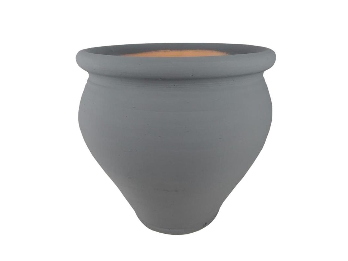 Maceta Barro Mediana 32x32 Cm Gris