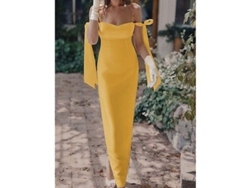 2026-vestido De Fiesta Para Mujer Satinado Sheath Sin Mangas Hombro Descubierto Malla Largo Color Solido Primavera Verano Moderno