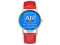 Reloj De Pulsera Analógico De Cuarzo Zhoulianfa, Moderno, De Aleación, Hipoalergénico, Rojo.