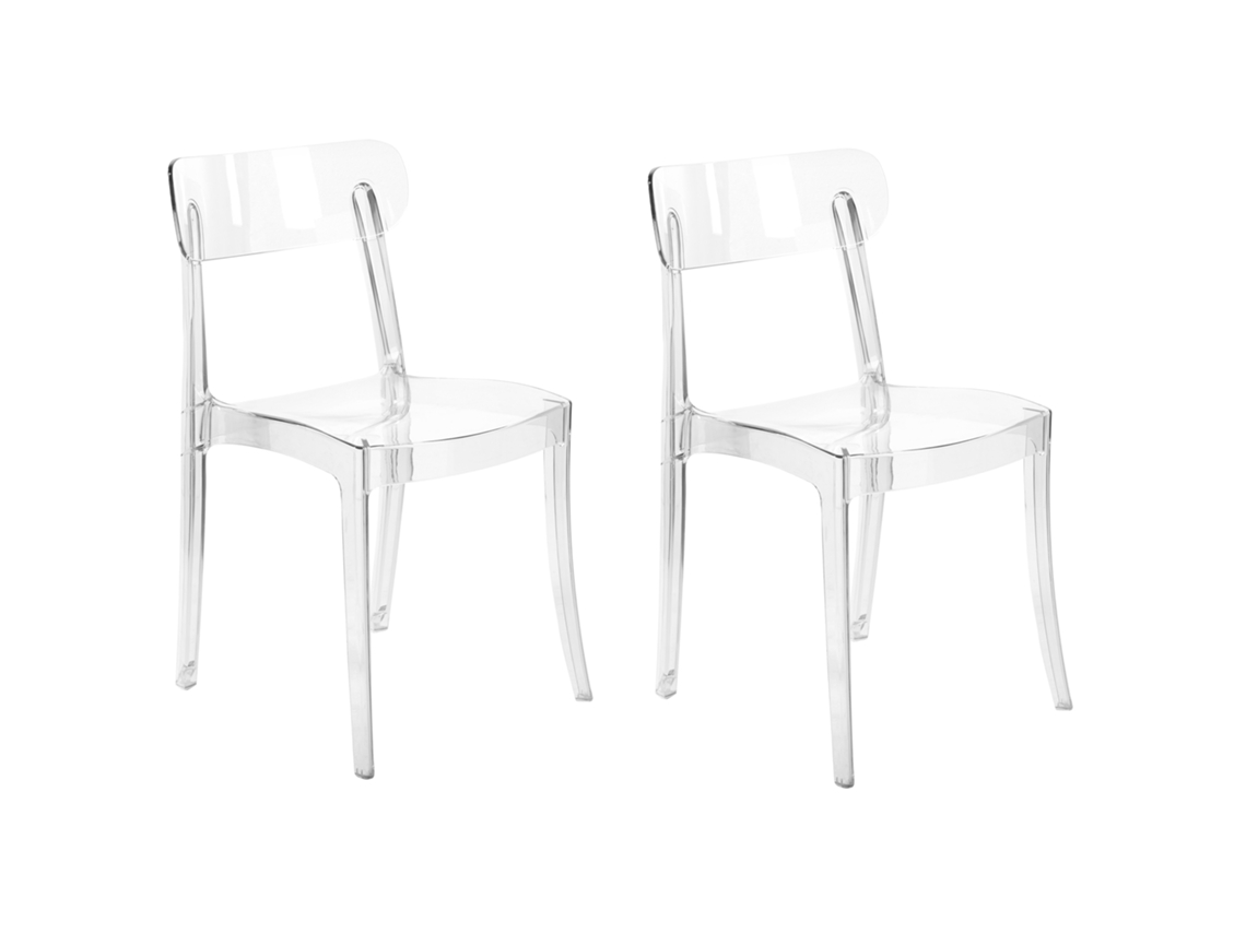 Cadeira de jantar BELIANI Covington de Policarbonato Transparente 46x48x80
