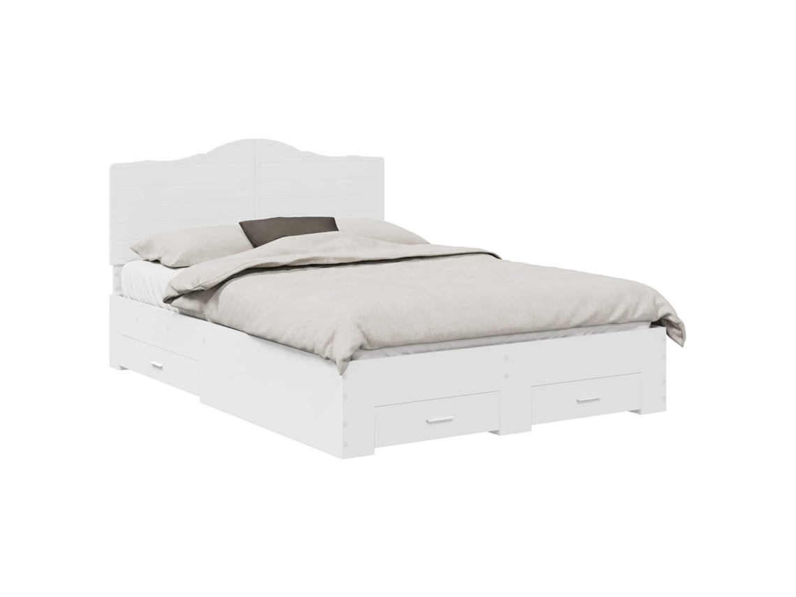 Maison Exclusive - Estructura De Cama Con Cajón 140 X 200 Cm Madera De Ingeniería